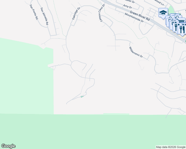 map of restaurants, bars, coffee shops, grocery stores, and more near 2237 Sageleaf Circle in Corona