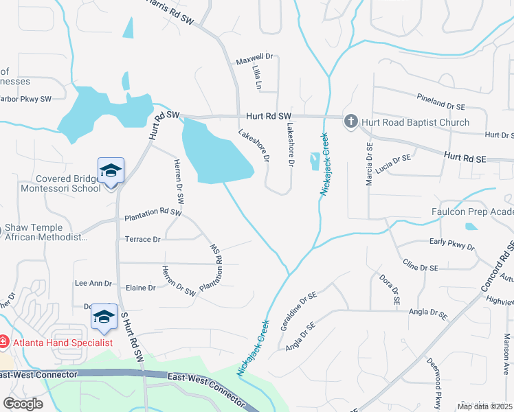 map of restaurants, bars, coffee shops, grocery stores, and more near 3609 Lakeshore Drive in Smyrna