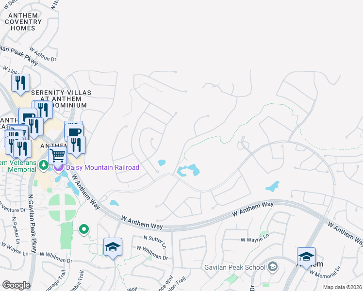 map of restaurants, bars, coffee shops, grocery stores, and more near 41914 North Crooked Stick Road in New River