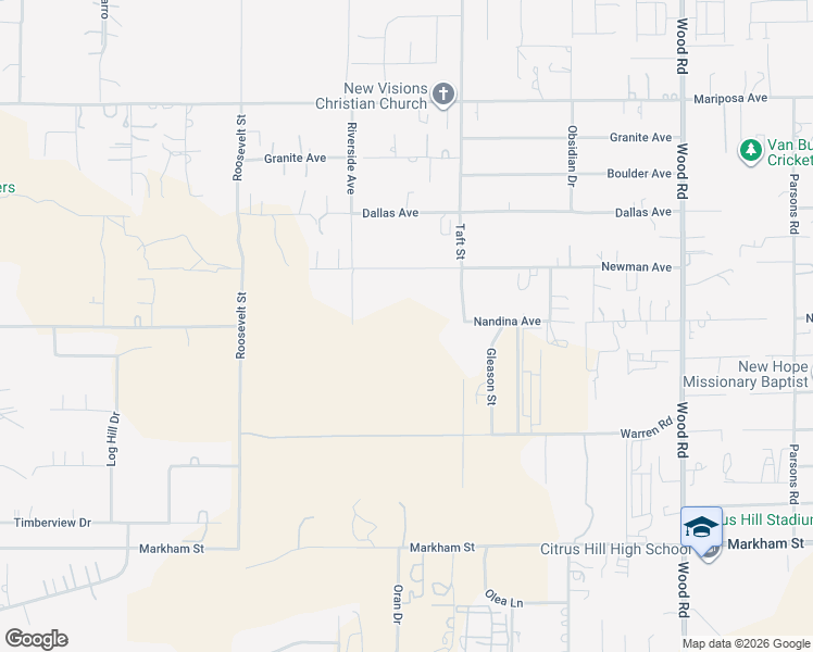 map of restaurants, bars, coffee shops, grocery stores, and more near 18335 Newman Avenue in Riverside