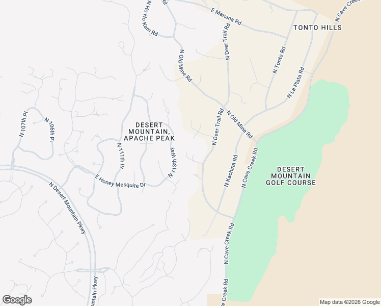 map of restaurants, bars, coffee shops, grocery stores, and more near 11426 East Kendra Lane in Cave Creek