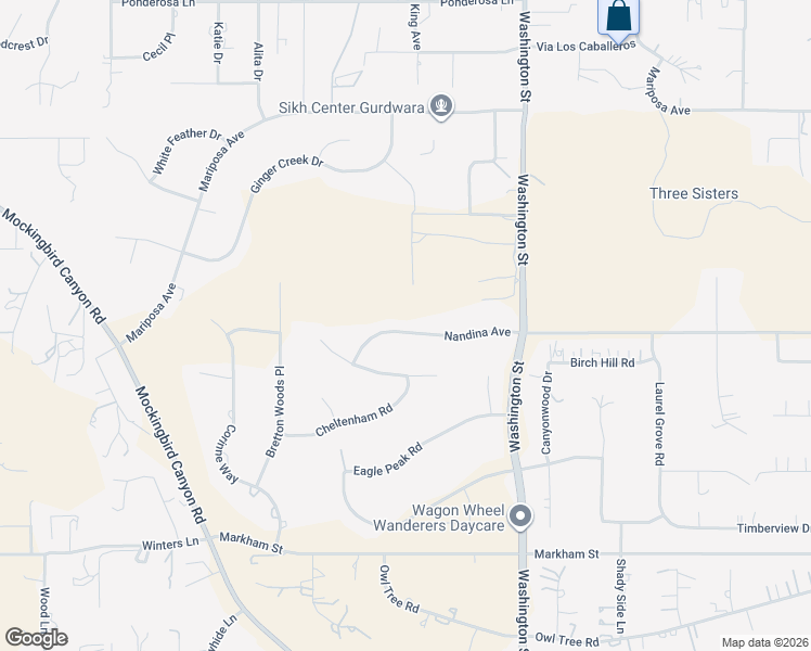 map of restaurants, bars, coffee shops, grocery stores, and more near 16682 Nandina Avenue in Riverside