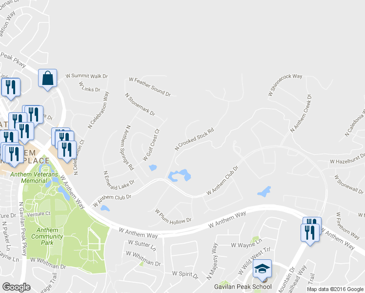 map of restaurants, bars, coffee shops, grocery stores, and more near 41933 North Crooked Stick Road in New River