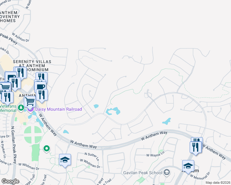 map of restaurants, bars, coffee shops, grocery stores, and more near 41933 North Crooked Stick Road in New River