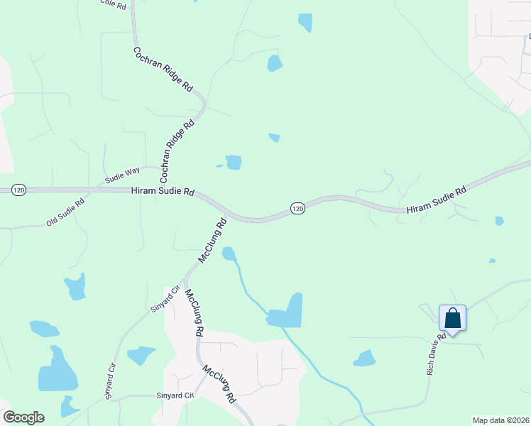 map of restaurants, bars, coffee shops, grocery stores, and more near 2447 Hiram Sudie Road in Hiram