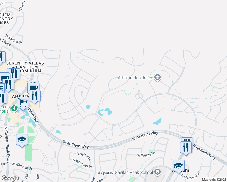 map of restaurants, bars, coffee shops, grocery stores, and more near 42017 North Crooked Stick Road in New River