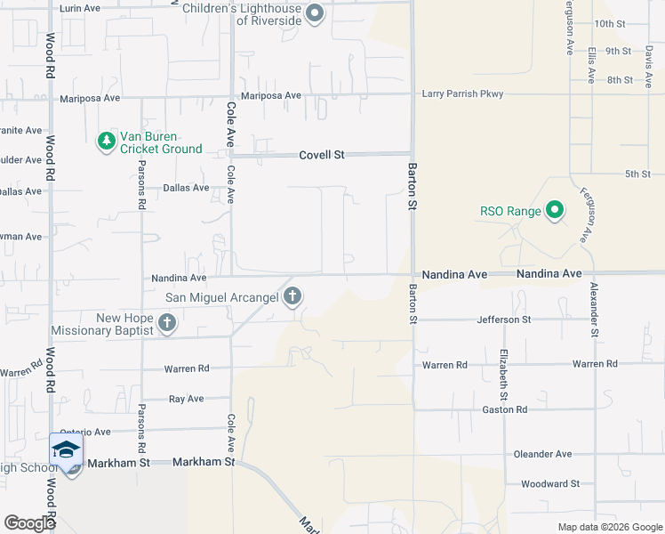 map of restaurants, bars, coffee shops, grocery stores, and more near 17493 Kaison Circle in Riverside
