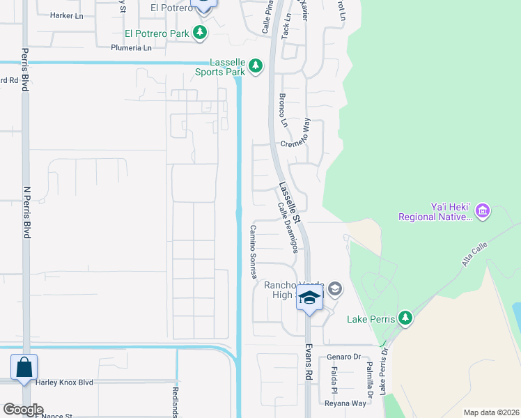 map of restaurants, bars, coffee shops, grocery stores, and more near 25945 Magnifica Court in Moreno Valley