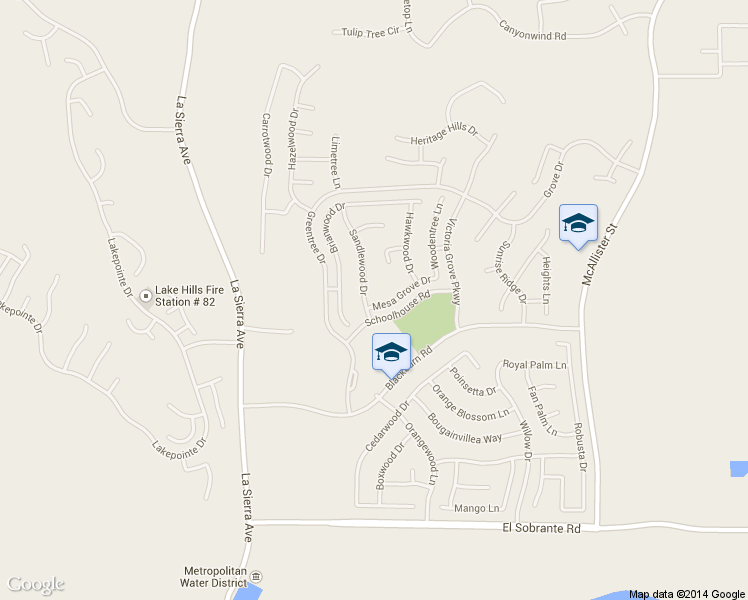 map of restaurants, bars, coffee shops, grocery stores, and more near 12270 Mesa Grove Drive in Riverside