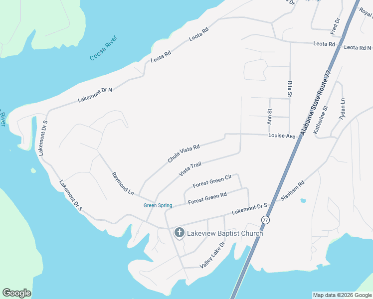 map of restaurants, bars, coffee shops, grocery stores, and more near 6098 Chula Vista Road in Gadsden