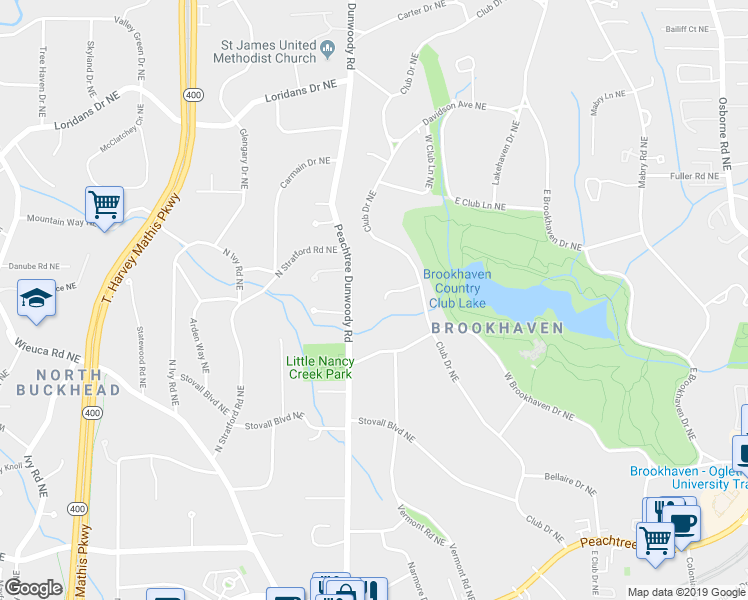 map of restaurants, bars, coffee shops, grocery stores, and more near 978 Moores Club Place Northeast in Atlanta