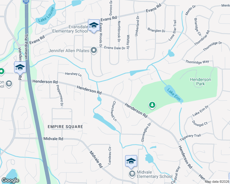map of restaurants, bars, coffee shops, grocery stores, and more near 2757 Arbor Springs Trce in Tucker