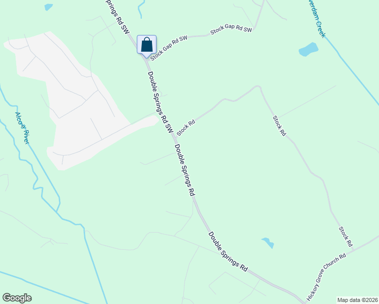 map of restaurants, bars, coffee shops, grocery stores, and more near 3811 Double Springs Road Southwest in Monroe