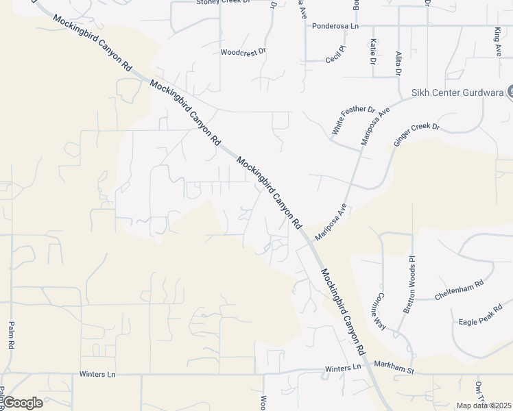 map of restaurants, bars, coffee shops, grocery stores, and more near 17371 Mockingbird Canyon Road in Riverside