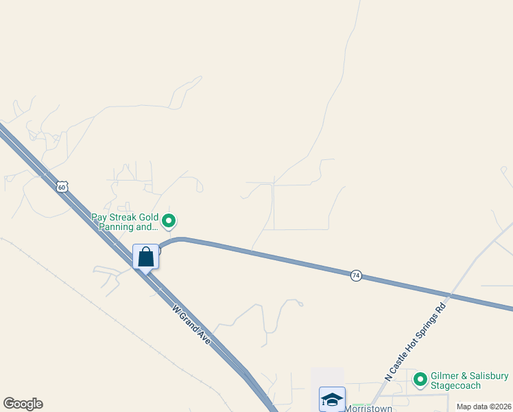 map of restaurants, bars, coffee shops, grocery stores, and more near 43513 North 261st Avenue in Morristown