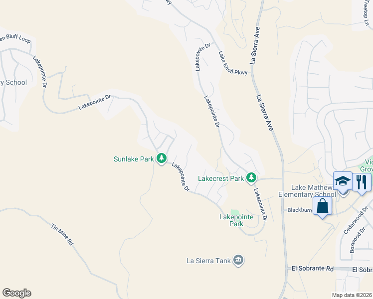 map of restaurants, bars, coffee shops, grocery stores, and more near 17417 Star Canyon Court in Riverside