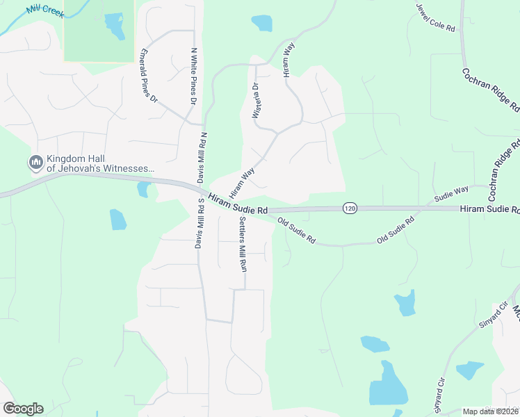 map of restaurants, bars, coffee shops, grocery stores, and more near 6287 Hiram Sudie Road in Hiram