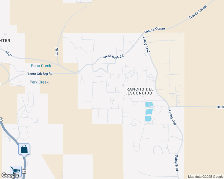 map of restaurants, bars, coffee shops, grocery stores, and more near 258 Punkin Center Road in Tonto Basin