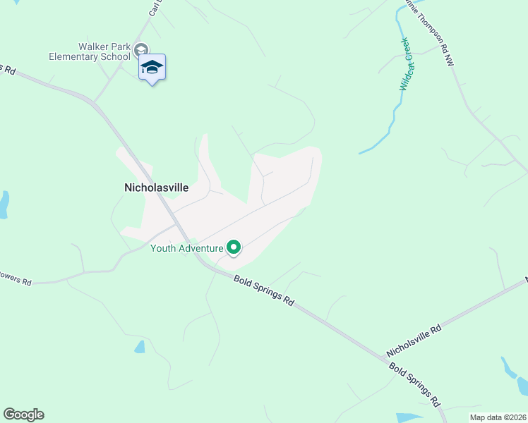 map of restaurants, bars, coffee shops, grocery stores, and more near 1233 White Columns Drive in Monroe