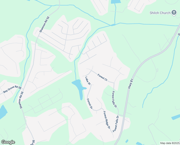map of restaurants, bars, coffee shops, grocery stores, and more near Lake Drive in Walton County