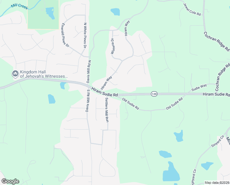 map of restaurants, bars, coffee shops, grocery stores, and more near 6287 Hiram Sudie Road in Hiram