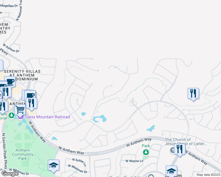 map of restaurants, bars, coffee shops, grocery stores, and more near 42137 North Fairgreen Court in New River
