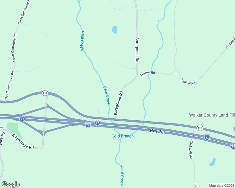 map of restaurants, bars, coffee shops, grocery stores, and more near 199 Saragossa Road in Jasper