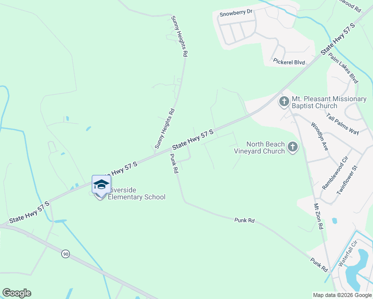 map of restaurants, bars, coffee shops, grocery stores, and more near 125 Kettering Way in Little River