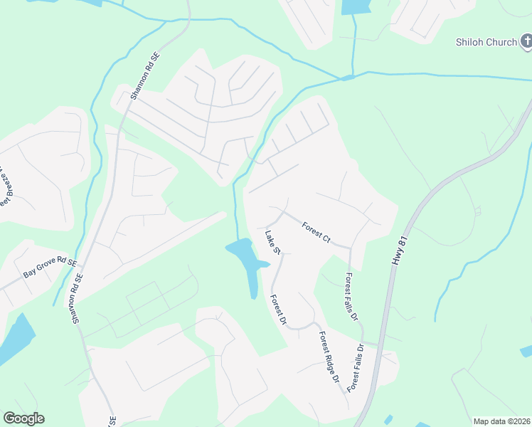 map of restaurants, bars, coffee shops, grocery stores, and more near 2948 Forest Court in Loganville