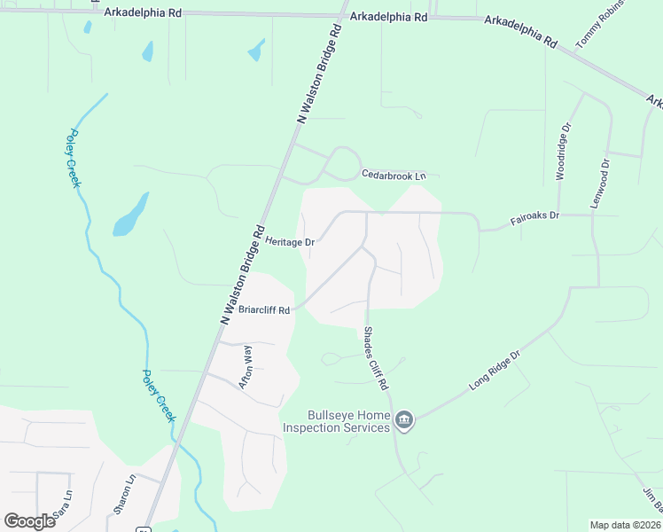 map of restaurants, bars, coffee shops, grocery stores, and more near 2447-2707 Briar Cliff Road in Jasper