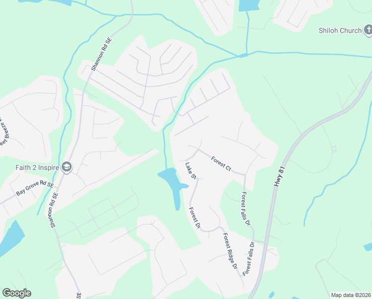 map of restaurants, bars, coffee shops, grocery stores, and more near 2948 Forest Court in Loganville