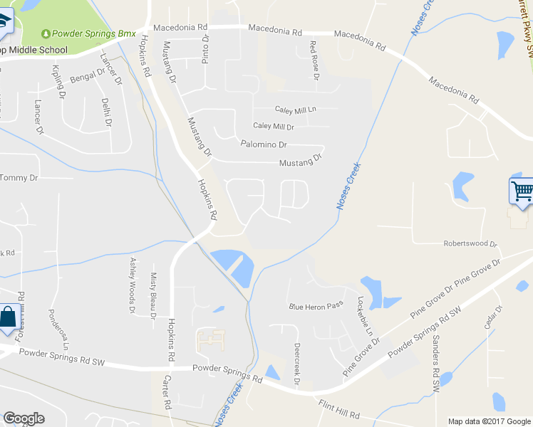 map of restaurants, bars, coffee shops, grocery stores, and more near 3506 Ten Oaks Court in Powder Springs