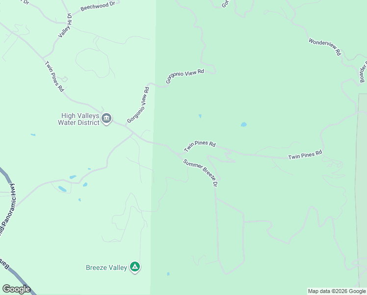 map of restaurants, bars, coffee shops, grocery stores, and more near 48185 Twin Pines Road in Banning