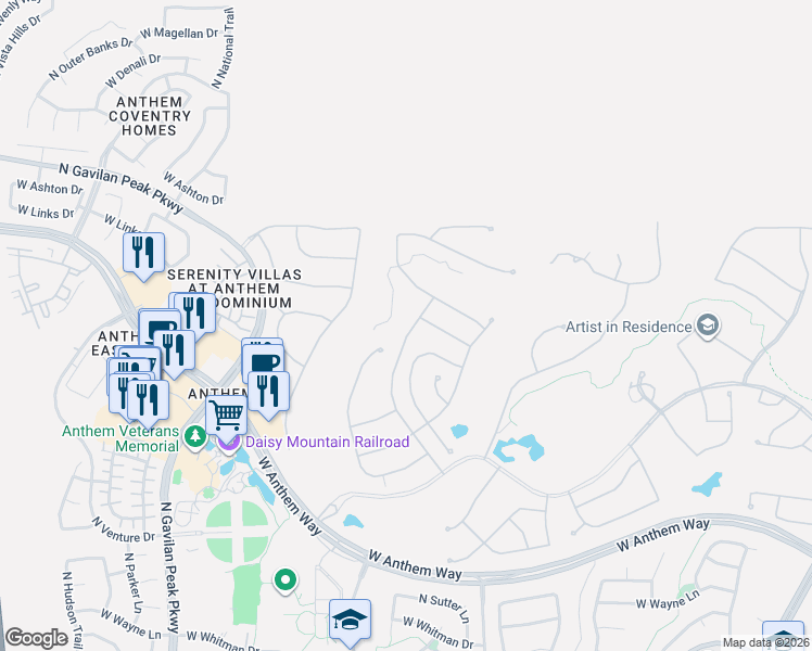 map of restaurants, bars, coffee shops, grocery stores, and more near 42026 North Moss Springs Road in New River