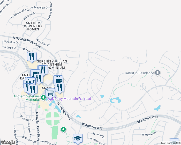 map of restaurants, bars, coffee shops, grocery stores, and more near 42026 North Moss Springs Road in New River