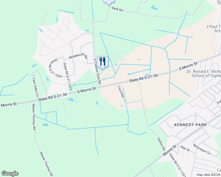 map of restaurants, bars, coffee shops, grocery stores, and more near 759 South Morris Street in Lake City