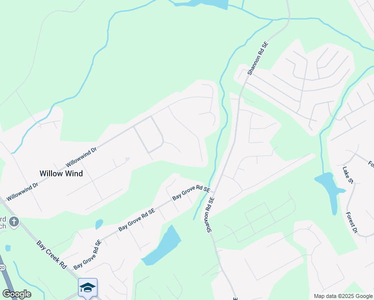 map of restaurants, bars, coffee shops, grocery stores, and more near 662 Shady Willow Lane in Loganville