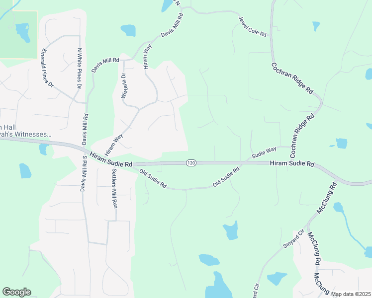 map of restaurants, bars, coffee shops, grocery stores, and more near 1495 Hiram Sudie Road in Hiram