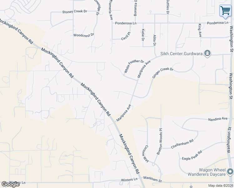 map of restaurants, bars, coffee shops, grocery stores, and more near 16069 Ranchview Court in Riverside