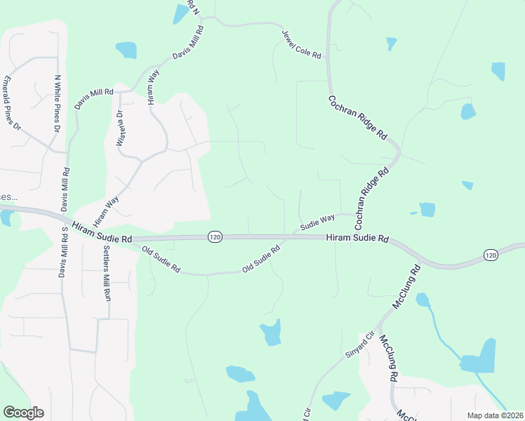 map of restaurants, bars, coffee shops, grocery stores, and more near 1691 Hiram Sudie Road in Hiram