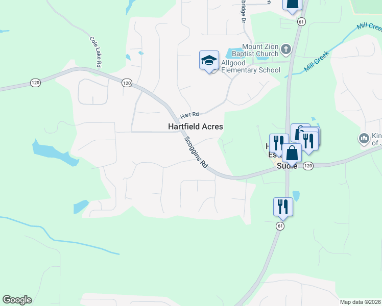 map of restaurants, bars, coffee shops, grocery stores, and more near 525 Scoggins Road in Dallas
