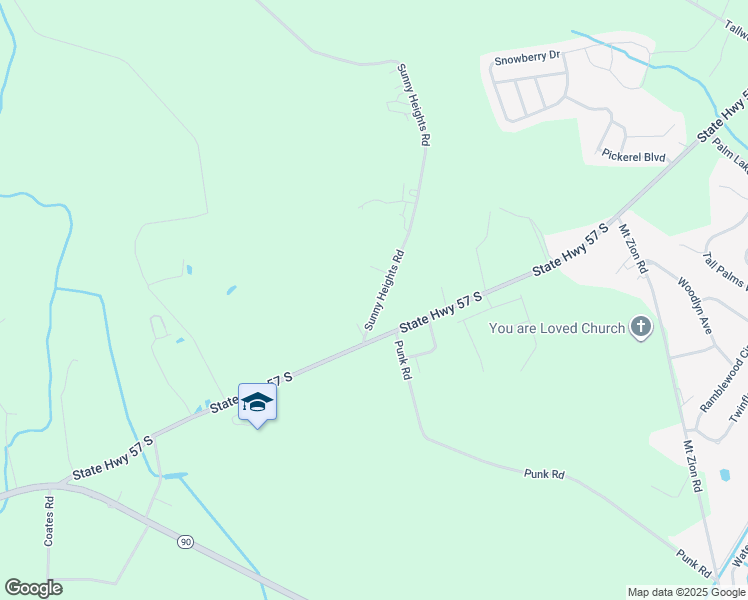 map of restaurants, bars, coffee shops, grocery stores, and more near 2364 Sunny Heights Road in Longs
