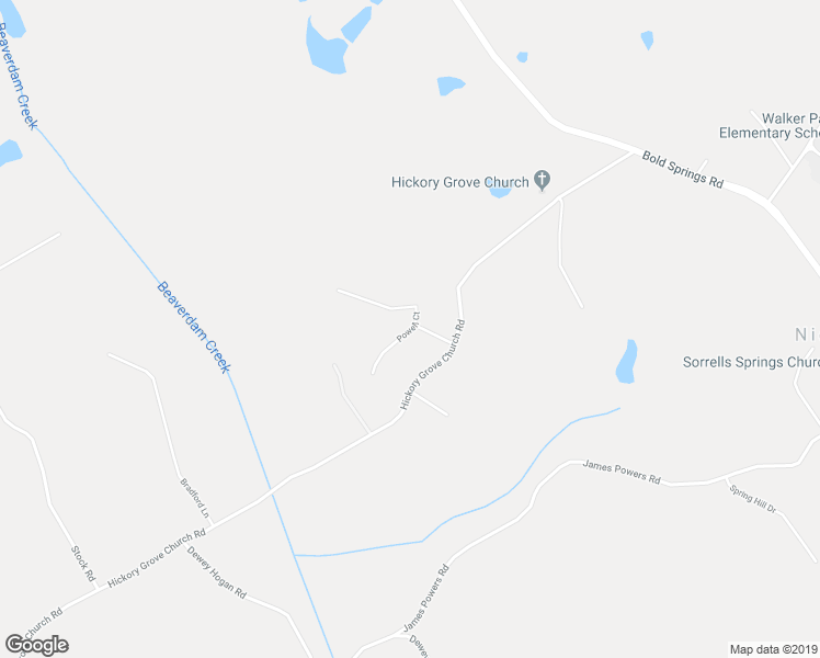 map of restaurants, bars, coffee shops, grocery stores, and more near 2676 Powell Court in Monroe