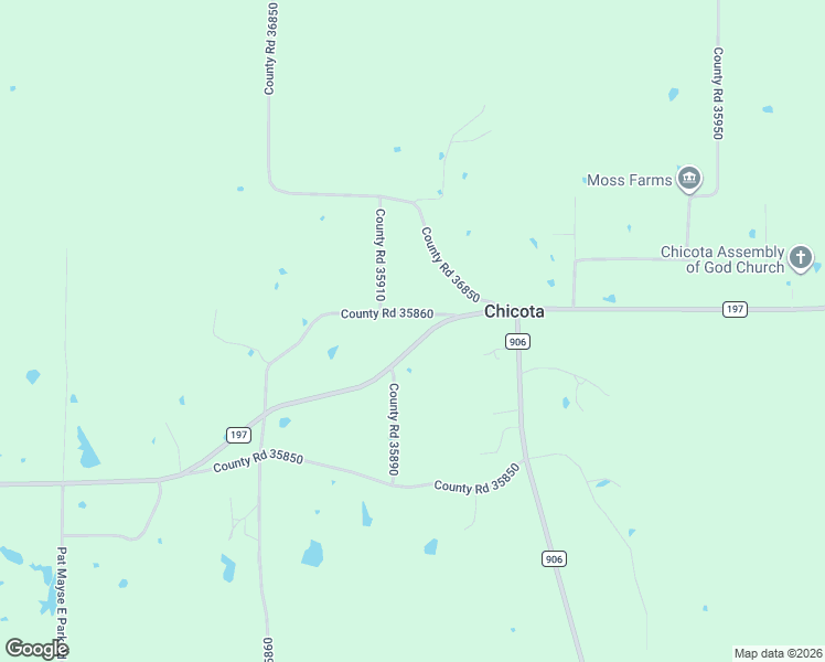 map of restaurants, bars, coffee shops, grocery stores, and more near 153 County Road 35860 in Arthur City