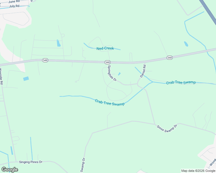 map of restaurants, bars, coffee shops, grocery stores, and more near 134 Springtide Drive in Conway