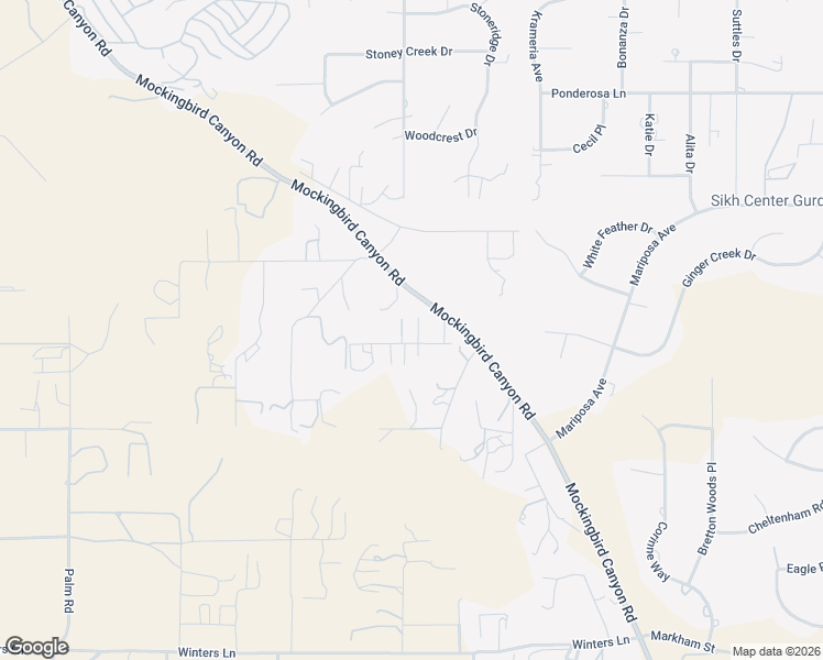 map of restaurants, bars, coffee shops, grocery stores, and more near 15780 Pounders Drive in Riverside