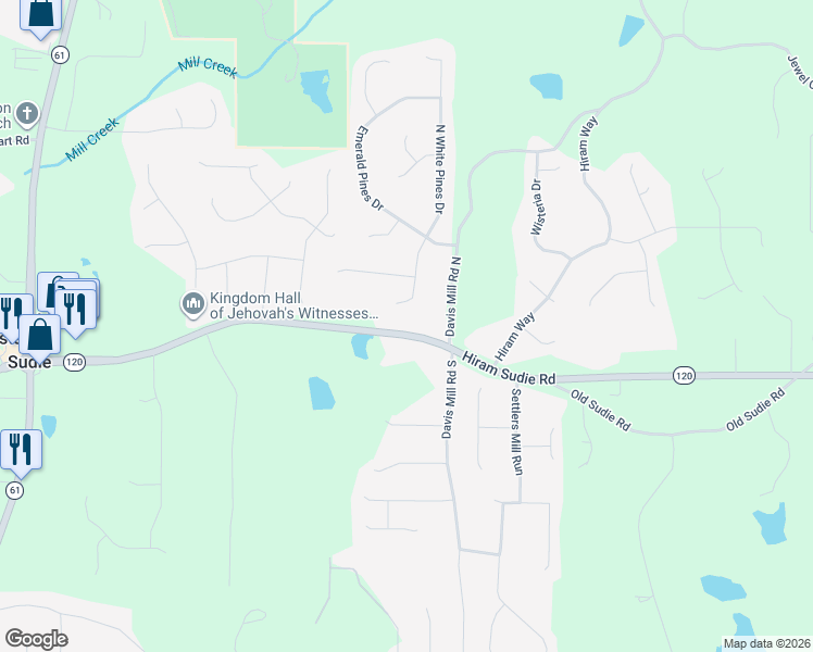 map of restaurants, bars, coffee shops, grocery stores, and more near 885 Hiram Sudie Road in Dallas