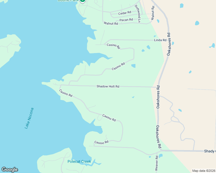 map of restaurants, bars, coffee shops, grocery stores, and more near Shadow Holt Road in Nocona Hills
