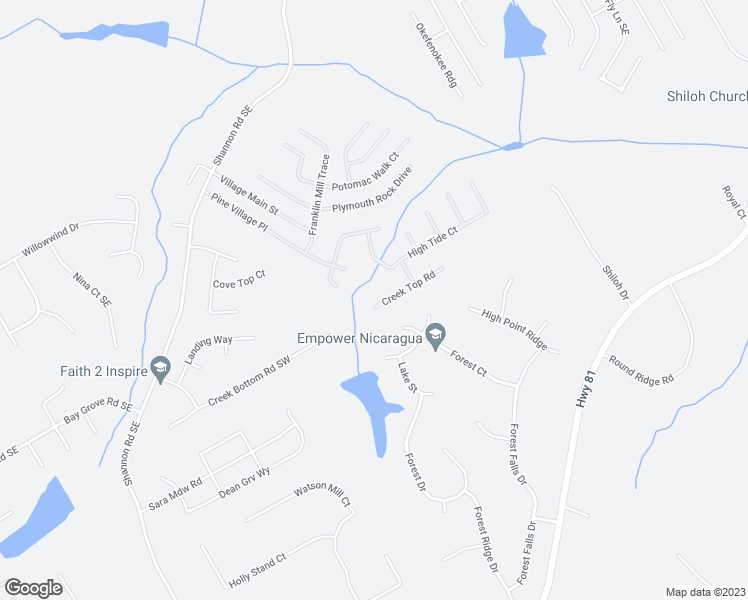 map of restaurants, bars, coffee shops, grocery stores, and more near 1132 Creek Top Road in Loganville