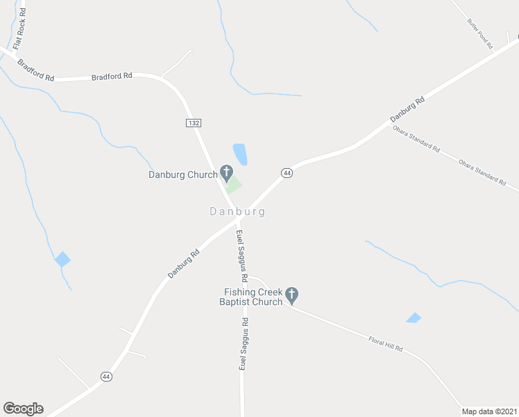 map of restaurants, bars, coffee shops, grocery stores, and more near 6464 Danburg Road in Tignall